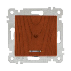 Выключатель 1-клав. (с подсветкой, скрытый, без рамки, винт. зажим) вишня, RITA, MUTLUSAN