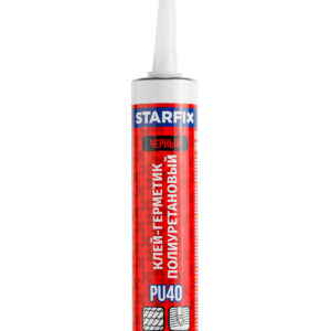 Клей-герметик полиуретановый PU40 STARFIX, черный 300 мл