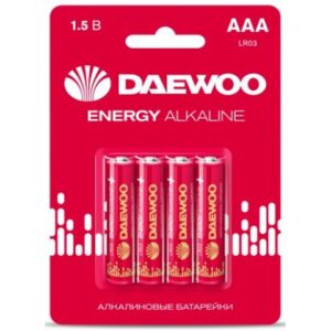 Батарейка AAA LR03 1,5V alkaline BL-4шт DAEWOO ENERGY