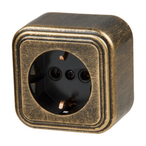 Розетка 1-ая (открытая, с/з) бронз., Стандарт, Юпитер