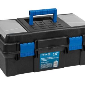 Ящик для инструмента пластмасс. 41х21х18.5 см (16") с лотком и органайз.20220 ТРЕК