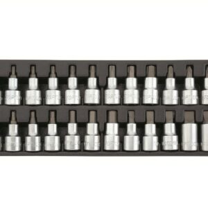 Набор-сет бит под трещотку 1/2" 24шт. 136х364мм TOPTUL