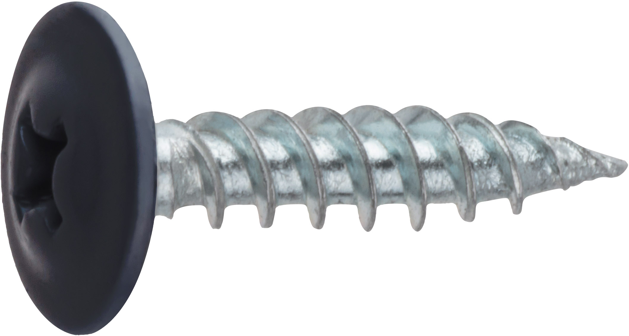 Саморез 4.2х16 мм с прессшайбой, цинк, острый, RAL 7024 (150 шт в пласт. конт.) STARFIX