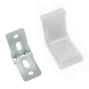 Уголок мебельный 26х26 цинк с декор накладкой белый (4 шт в зип-локе) STARFIX