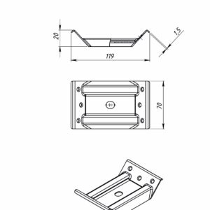 Стяжка для стола 00 1,5 мм цинк STARFIX