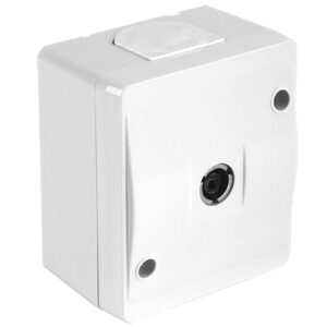 Розетка ТВ (переходная, открытая) белая, NEMLIYER, MUTLUSAN