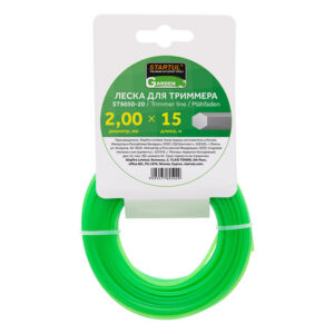 Леска ф 2.0 мм х 15 м шестигр. сеч. STARTUL GARDEN