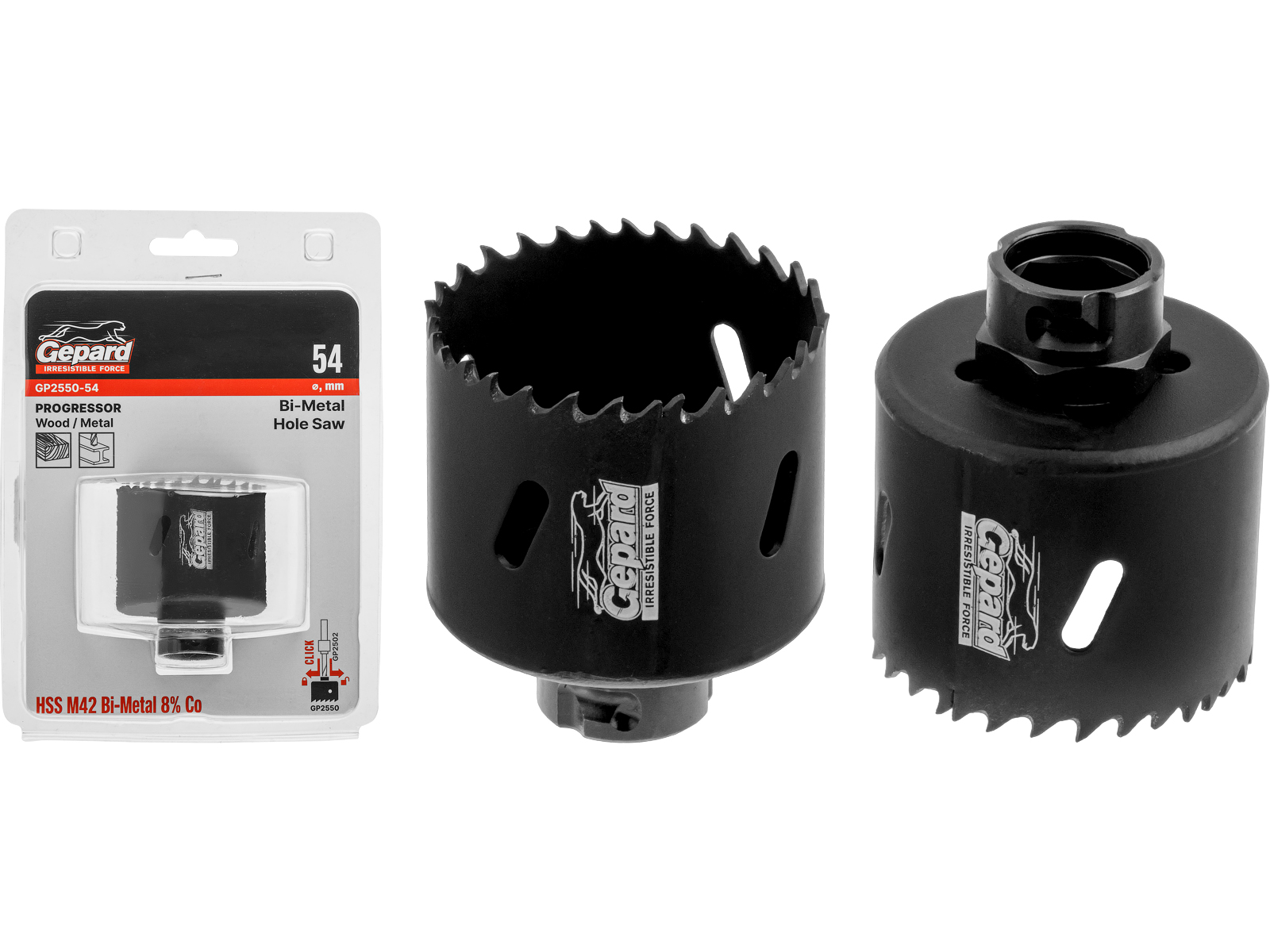 Коронка биметаллическая d54 мм PROGRESSOR GEPARD