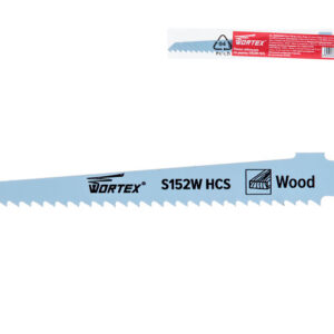 Пилка сабельная по дереву S152W (1 шт.) WORTEX высокоуглеродистая сталь HCS, 150 мм длина