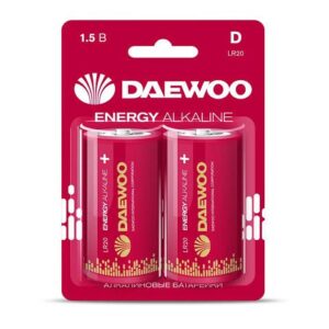 Батарейка D LR20EA-2B 1,5V alkaline 2021 BL-2шт DAEWOO ENERGY