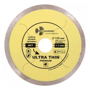 Алмазный круг 125х22,23 мм по керамике сплошн.ультратонкий Hot Press