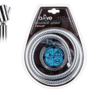 Шланг душевой, SUS/EPDM, 1/2" г-г 150 см, хром, a-five