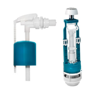 Арматура с переходной опорой белая кнопка, бок.подводка, ИнкоЭр