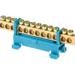 Шина "N" нулевая 6х9мм 12 групп с изолятором на DIN-рейку мал. стойка Юпитер