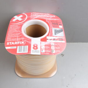 Уплотнитель "P" белый 9х5,5мм 100м (сдвоенный профиль 2х50м) STARFIX уцененный (0094610538)