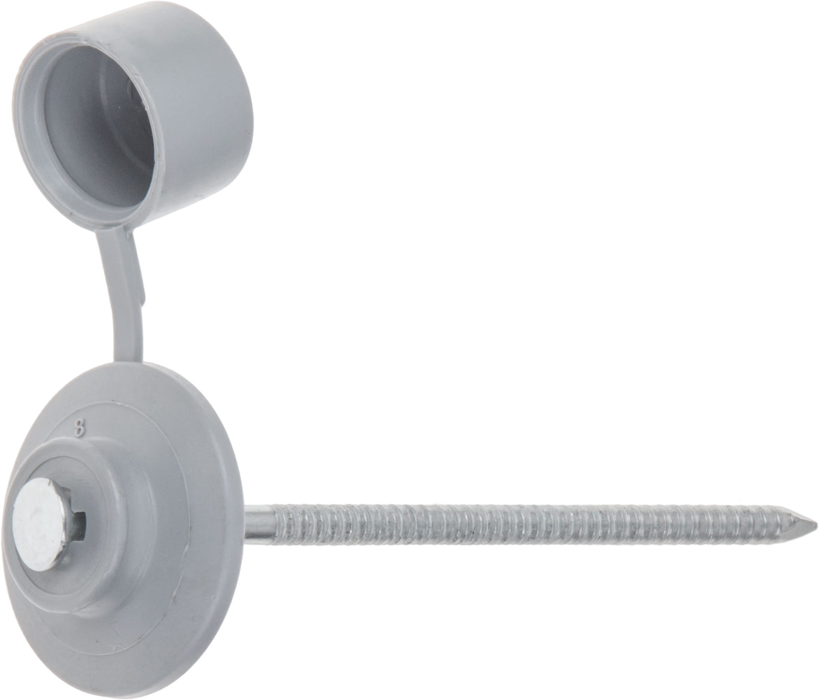 Гвоздь кровельный 2.8х70 мм с пласт. шляпкой, серый (100 шт в пласт. конт.) STARFIX