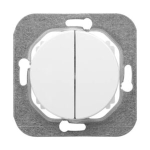 Выключатель 2 клав. (cкрытый, 10А) белый, Прованс, Bylectrica