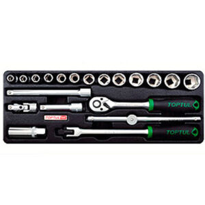Набор-сет головок 3/8" 20предм. 6гр. 136х364мм TOPTUL