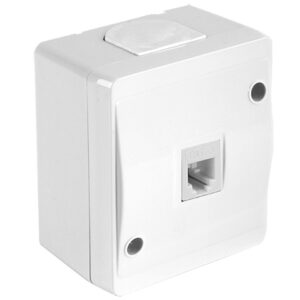 Розетка телефонная 1хRJ12 (открытая) белая, NEMLIYER, MUTLUSAN