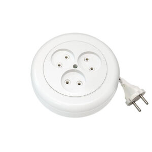 Удлинитель на катушке 5м (3 роз., 1.5кВт, б/з, ПВС 2х0,75) Bylectrica