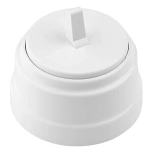 Выключатель 1 клав. тумблер. (открытый, до 10А) белый, Ретро, BYLECTRICA