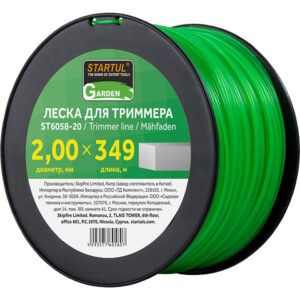 Леска ф 2.0 мм х 349 м квадратн. сеч. STARTUL GARDEN
