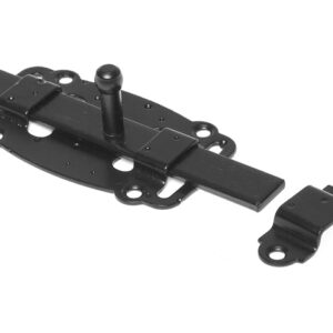 Задвижка дверная 100 мм плоская, черн.мат. STARFIX