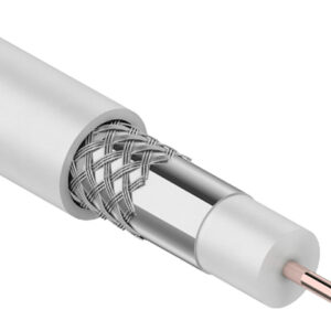 Кабель RG-6U (75 Ом), CCS/Al/Al 32 % (бухта 100 м) белый PROconnect LIGHT