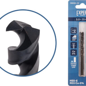 Сверло по металлу ц/х 3.5х39х70 мм HSS-Co, комплект из 2-х шт Black EXPERT STARTUL