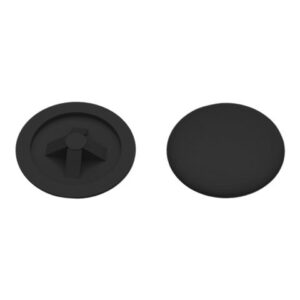 Заглушка под отверстие, декоративная 16 мм черная (1000 шт в пакете) STARFIX