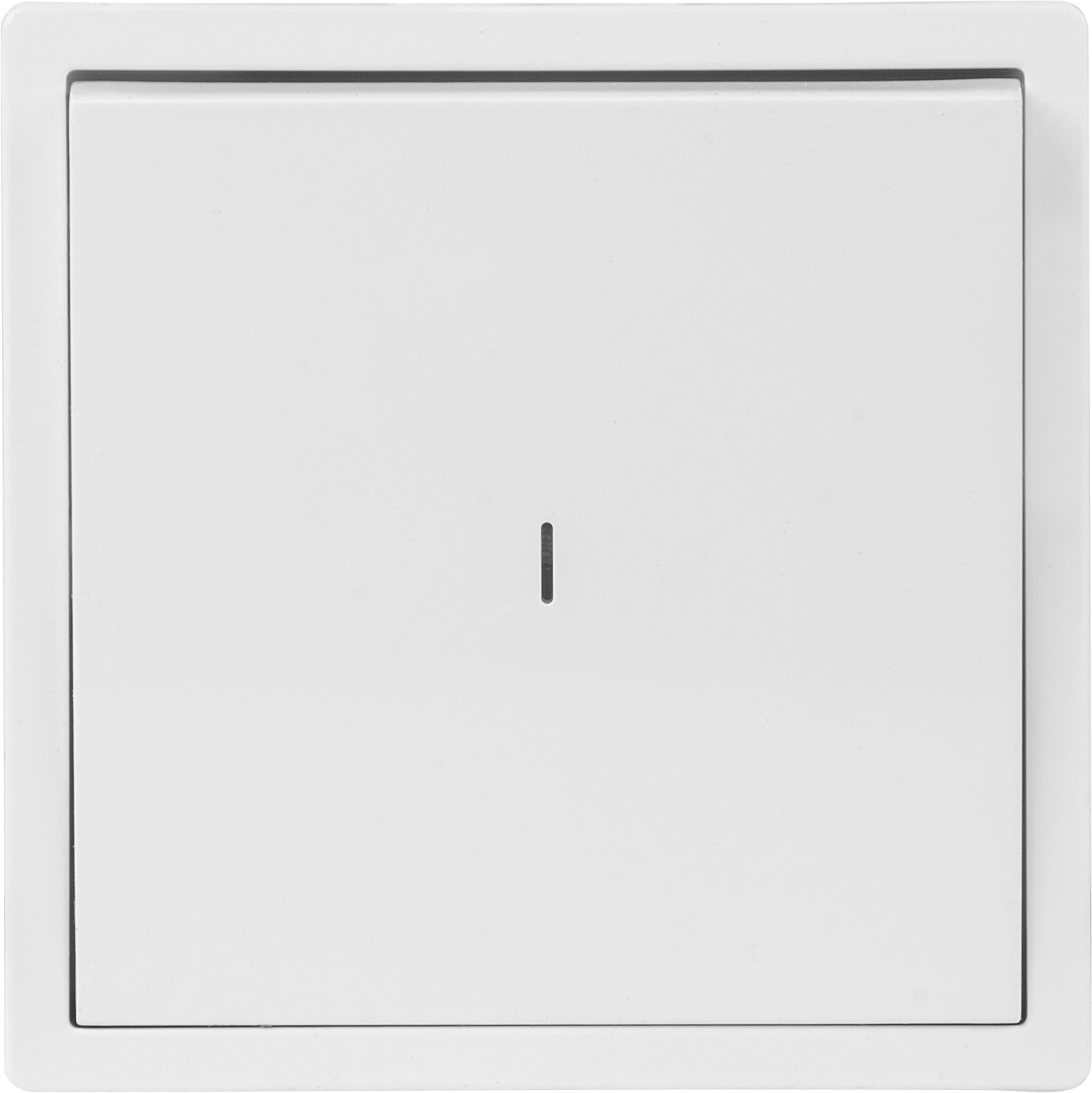 Выключатель 1 клав. (cкрытый, 10А) со световой индикацией, белый, Carre, BYLECTRICA