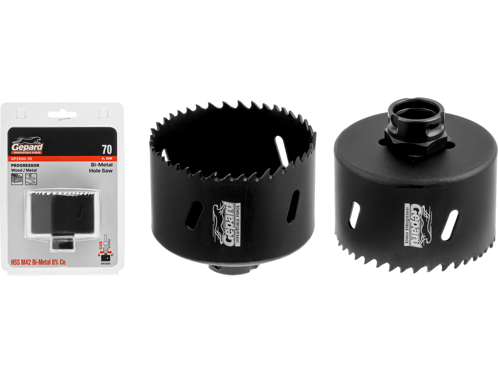 Коронка биметаллическая d70 мм PROGRESSOR GEPARD