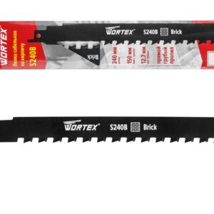 Пилка сабельная по кирпичу S 240B (1 шт.) WORTEX Биметалл YG8/HM, 240 мм длина