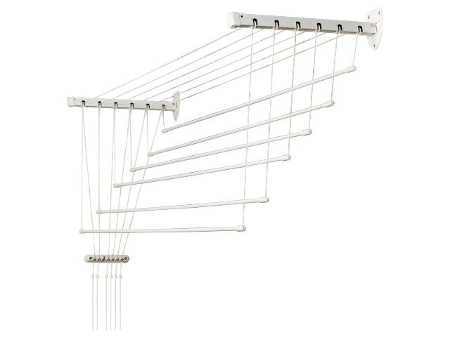 Сушилка для белья алюминиевая 1,8 м, 6 стержней, универсальная лифт, PERFECTO LINEA