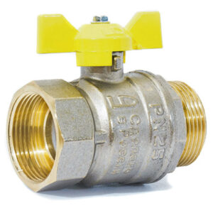 Кран шаровый 3/4" нар.-вн. бабочка (ГАЗ) PN40, LD