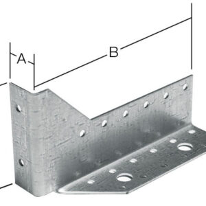 Опора балки правая 25х140х76 мм UOB R белый цинк STARFIX