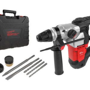 Перфоратор WORTEX RH 3231-1 в чем. + (2 зубила, 3 сверла) 1000 Вт, 4.8 Дж, 32 мм, 2 режима, SDS-plus