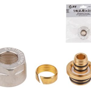 Евроконус (адаптер) 14(2.0) х 3/4" вн. для труб PEX, AV Engineering (инд. упак.)