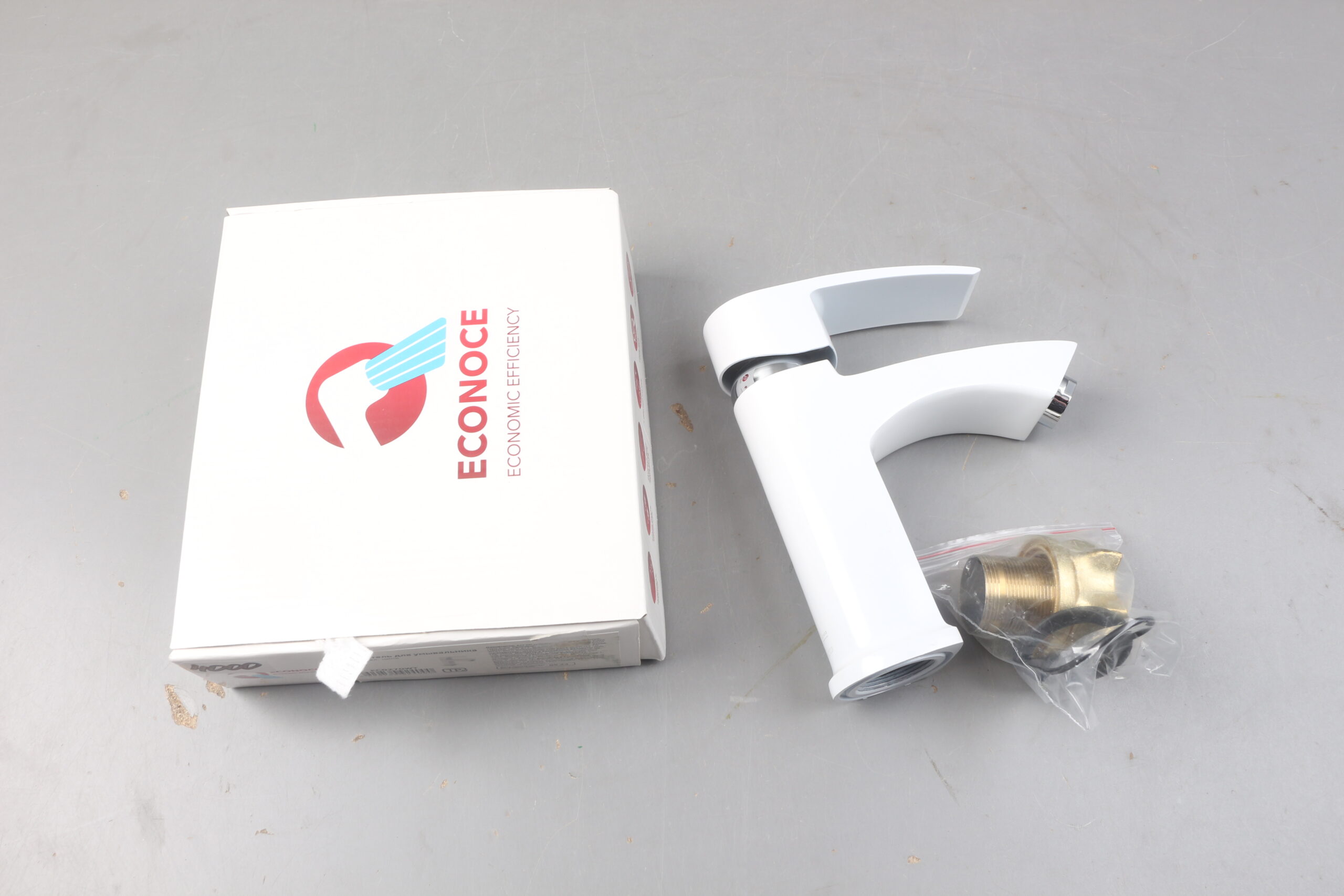 Смеситель для умывальника D35-A, серия 270 белый, ECONOCE уцененный (0000014000)