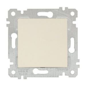 Выключатель 1-клав. двухполюсный (скрытый, без рамки, пруж. зажим) кремовый, RITA, MUTLUSAN
