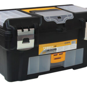 Ящик для инструмента пластмассовый ГЕФЕСТ 18" мет.замки ( с консолью и коробками) IDEA