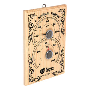 Термометр с гигрометром Банная станция 18х12х2,5 см для бани и сауны, "Банные штучки"
