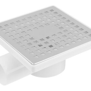 Сливной трап горизонтальный D 50, с сухим затвором, решетка нерж. 150х150 мм, AV Engineering