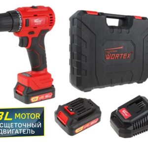 Аккум. дрель-шуруповерт WORTEX BD 1220-1 DLi в чем. БЕСЩЕТ, 12 В, 40 Н*м, 2х1.5 Ач, БЗП 10 мм