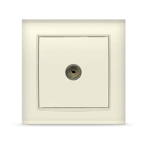 Розетка 1-ая телевизионная (скрытая) слоновая кость, Бриллиант, UNIVersal