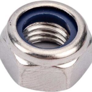 Гайка М4 со стопорным кольцом, нерж.сталь (А2), DIN 985 (100 шт)