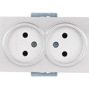 Розетка 2-ая (скрытая, б/з, керамика, без рамки) белая, DARIA, MUTLUSAN