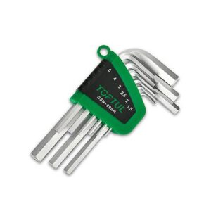 Набор ключей шестигр. 1,5-10мм 9шт коротк. TOPTUL (GSN-09SH)