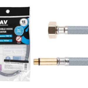 Подводка гибкая, Nylon, иголка м10 длинная - гайка 1/2" 60 см AV Engineering