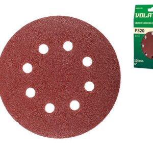Шлифлист 125мм круг Р320 8 отв. 10шт. ВОЛАТ
